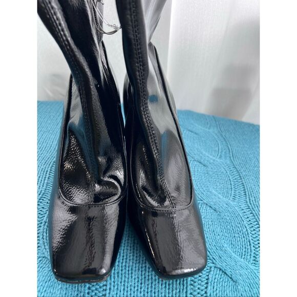 INC Keenan Over The Knee, Square Toe, Patent Leather Boot, Stiletto. NWOT - Picture 3 of 10